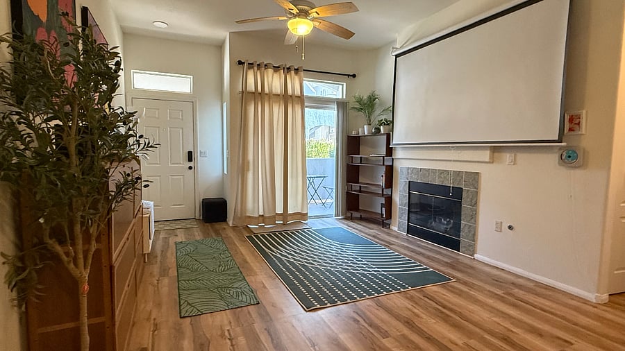 Living Room with projector down