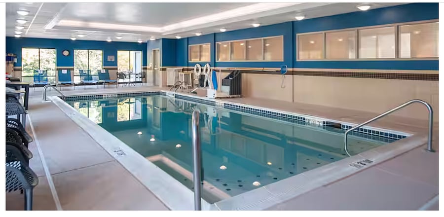 Indoor Pool:
Indoor pool is set at 80 degrees and is open Monday through Sunday 6am-10pm.