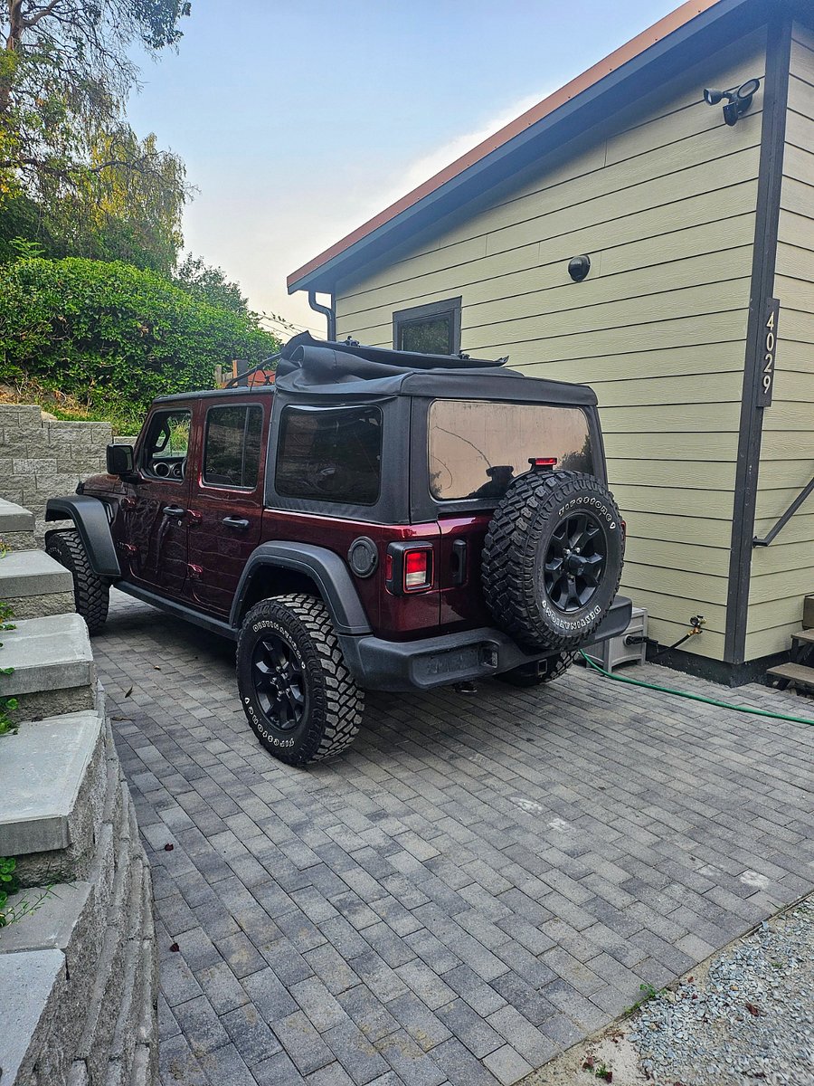 Parking space can accommodate about any size vehicle.