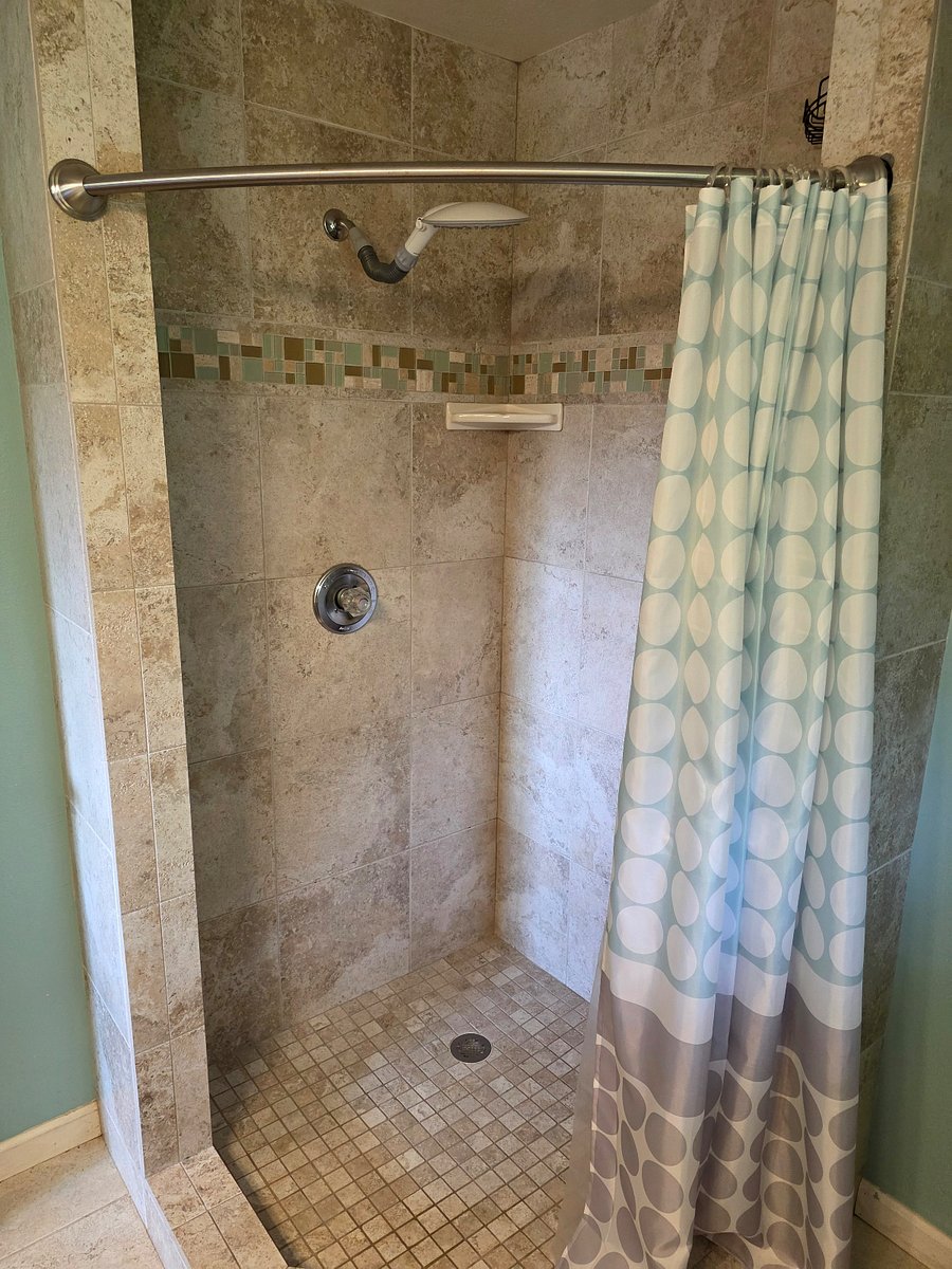 tiled shower