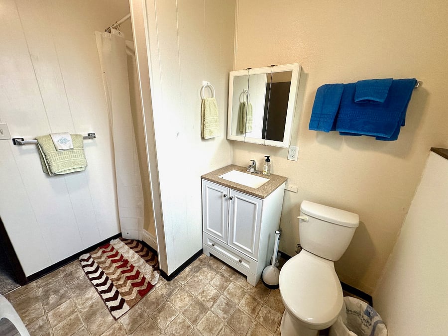 Basic bathroom supplies such as hand soap, body soap, toilet paper, and laundry detergent are provided as part of your stay