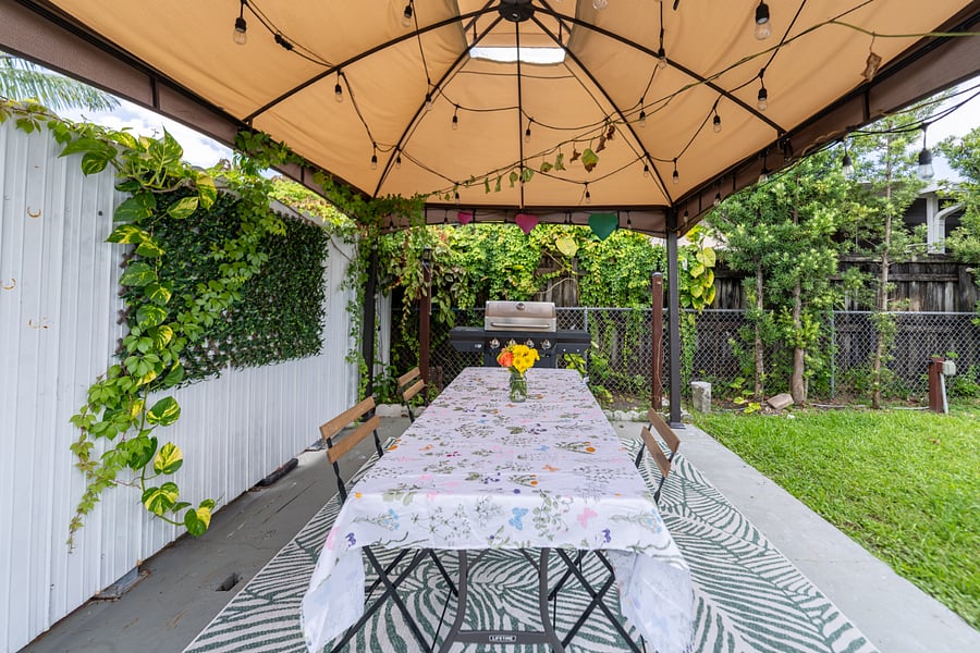 Back Yard with BBQ 