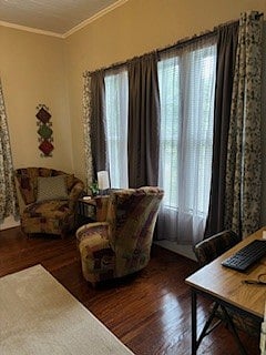 3rd bedroom/office has plenty of space with a private desk for working.