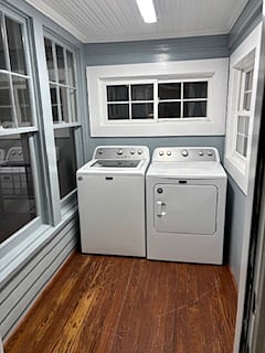 Washer and dryer room with everything you need on site.