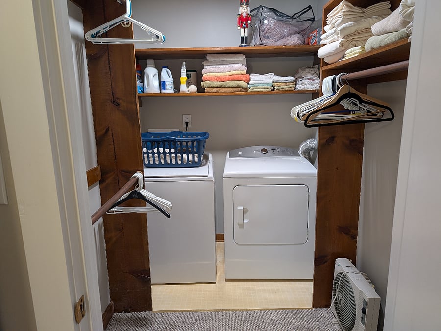 Washer/Dryer inside master bedroom closet