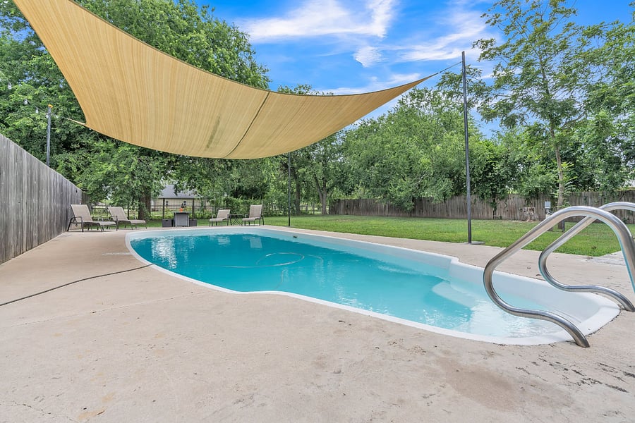 Private pool & hot tub for relaxation and fun.