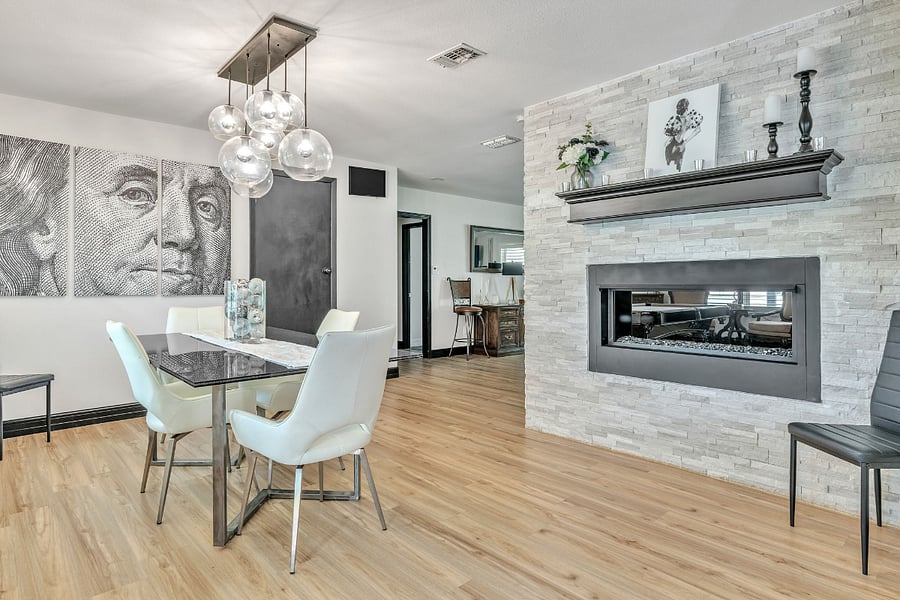 Spacious living area, perfect for gathering or work.