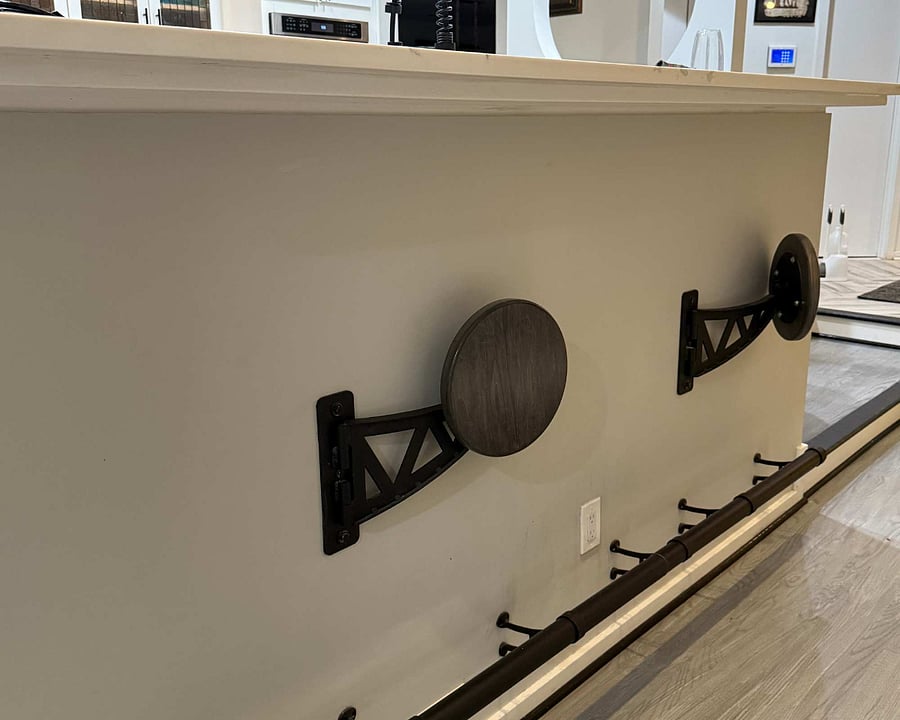 Bar stools are available for use if you like to eat at the counter.