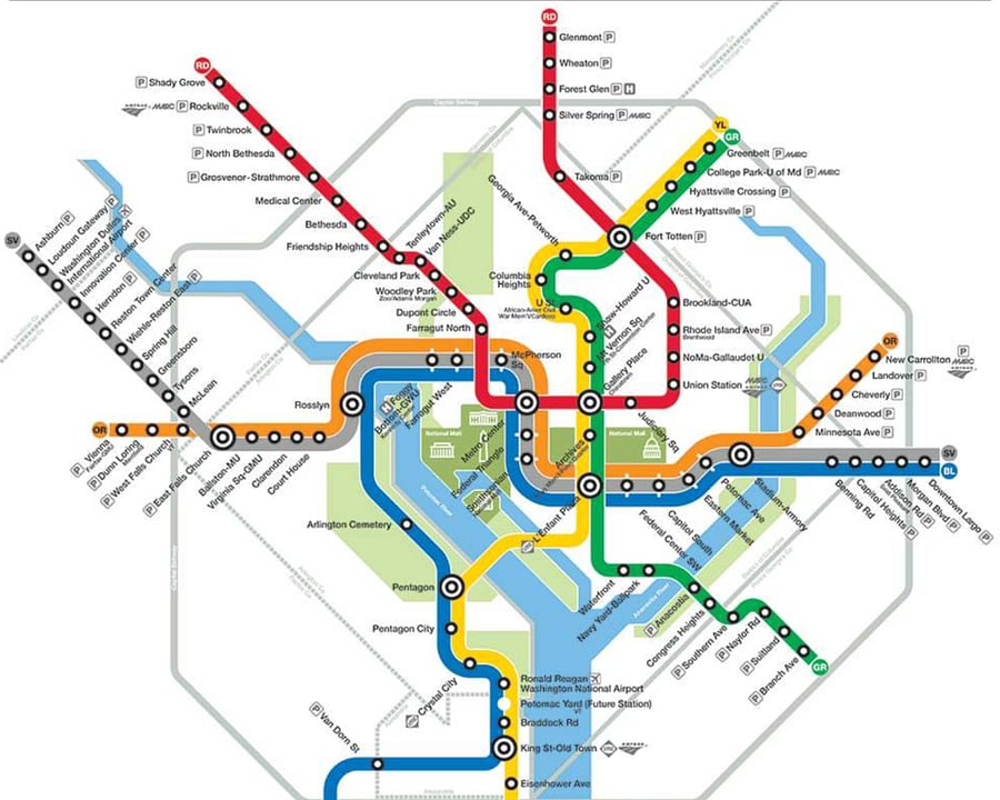 Reston Metro is about a five minute drive from the house.