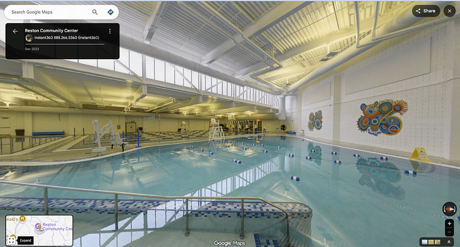 Love to swim? Reston's Community Center located only 4-5 miles (10 min drive/$10 per visit) away offers a a clean, bright, modern space with two pools: a 25-yard lap pool with zero-depth entry and water play features, and a warm-water exercise pool.