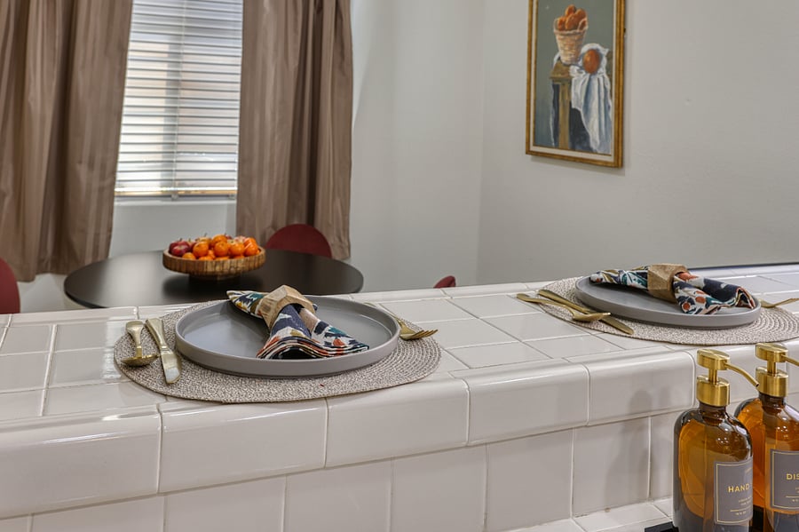 Experience the charm of this stylish breakfast bar, perfect for a quick bite or a relaxed morning coffee. This elevated seating area connects seamlessly with the kitchen, making it easy to socialize while meals are being prepared.