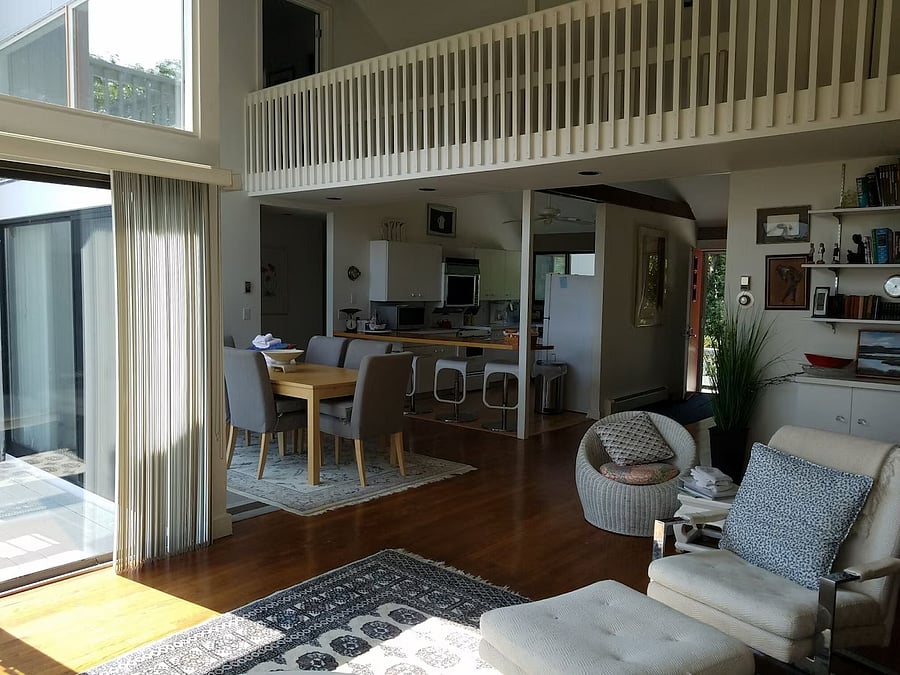 view from living room to front of house