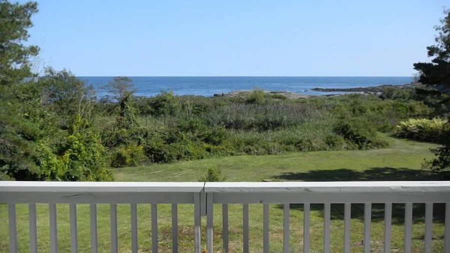 looking out the window to ocean