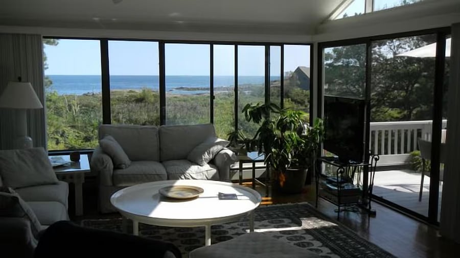 living room to outside rear