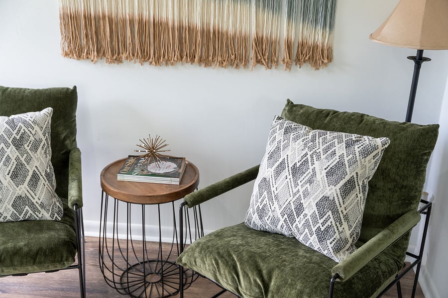 Cozy chairs in living room