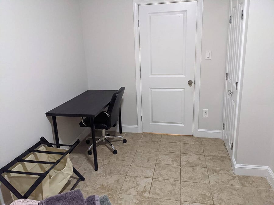 Simple workstation in master bedroom.