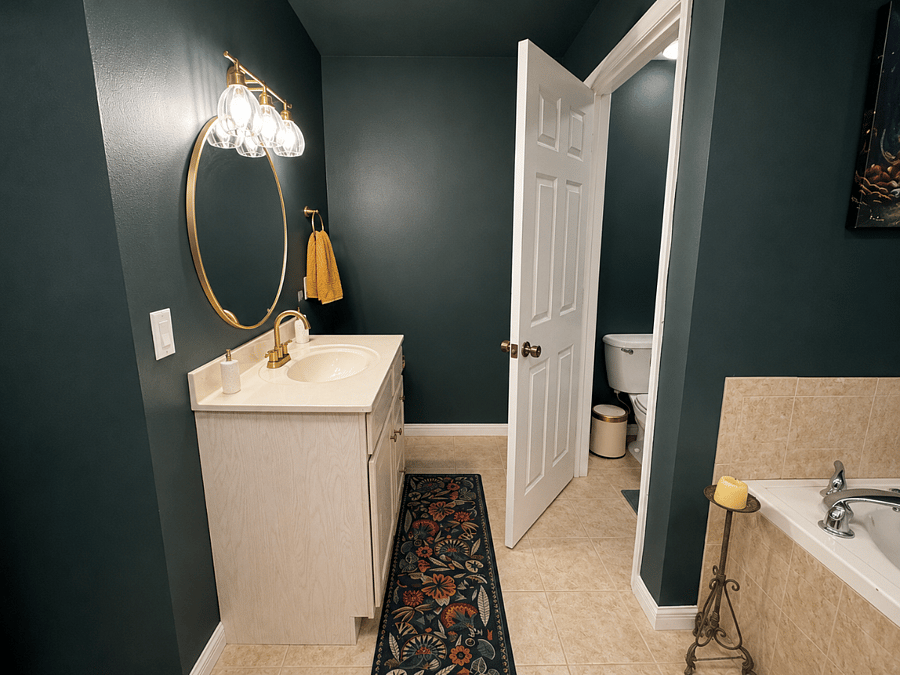 Master Bathroom Sink 2 to Private Toilet Space