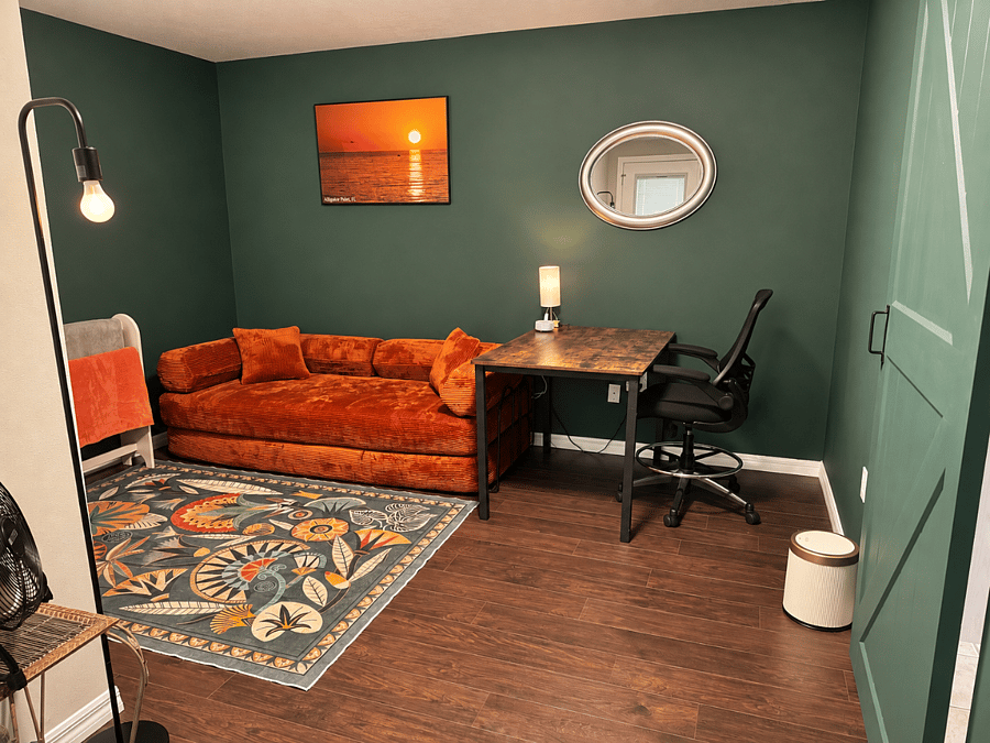 Bonus Suite with Office + Day Bed including 2 Twins * View from Back Patio Entry Doors