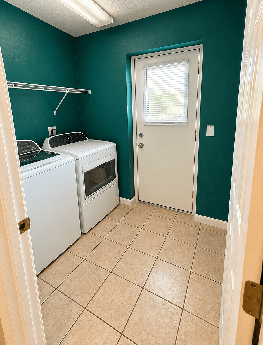 Laundry Room + Side Door Entrance * View from Hallway