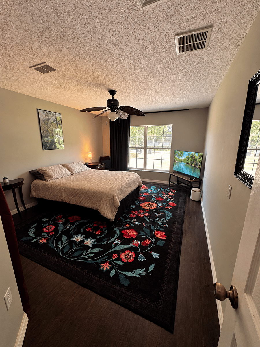 Spare Bedroom 1 with Queen Bed View from the Entry Door