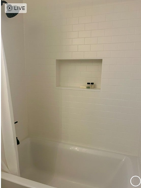 First floor bathtub and shower