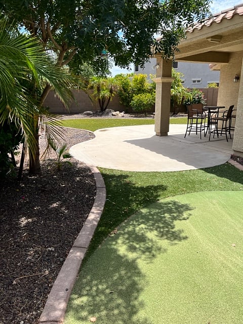 Covered Patio and Putting Green
