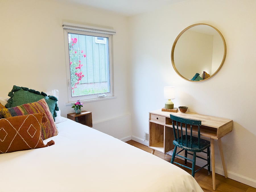Work area in bedroom 1.