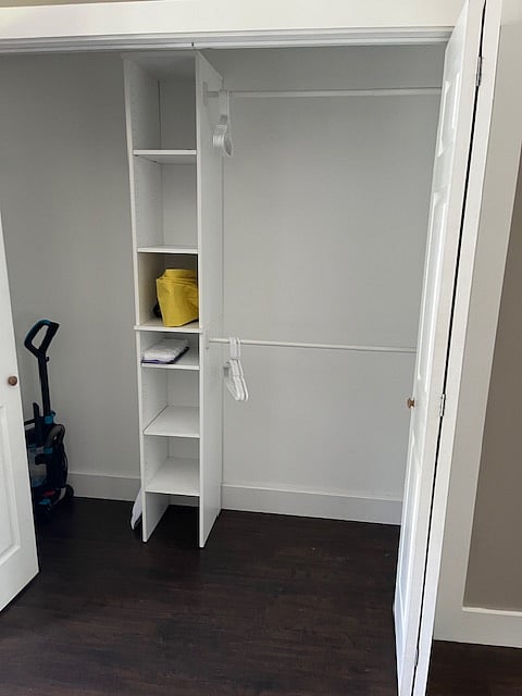 coat closet with vacuum