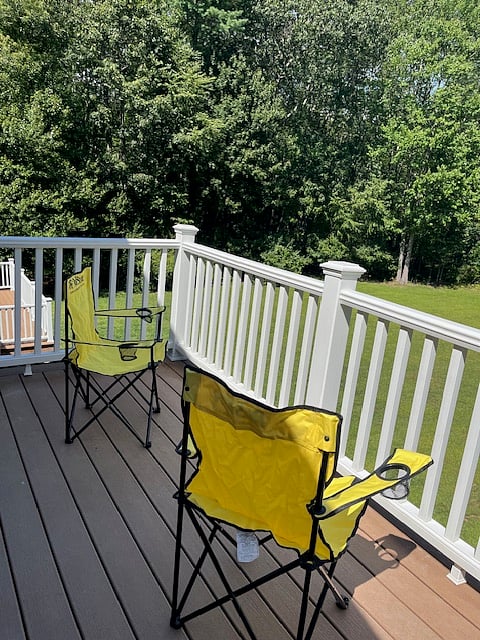 deck: very private back yard