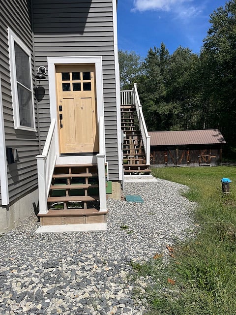 Separate entrance to second floor