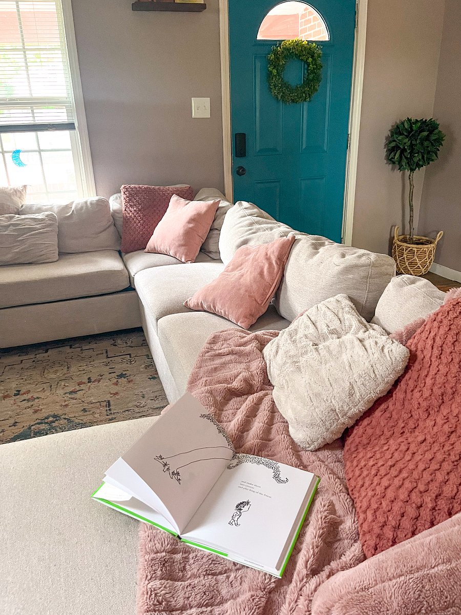Grab a book, sink into the couch, and enjoy a peaceful moment with a warm drink or quiet evening in.
