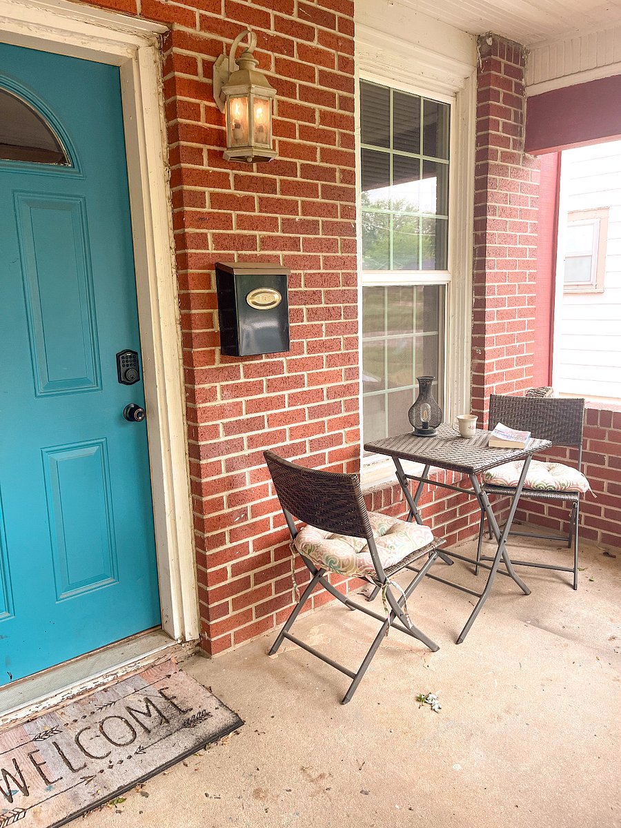 Relax on the front porch, perfect for morning coffee or evening chats. Easy access - come and go without worrying about a key! 
