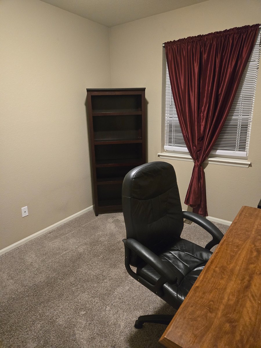 Includes bookshelf and closet