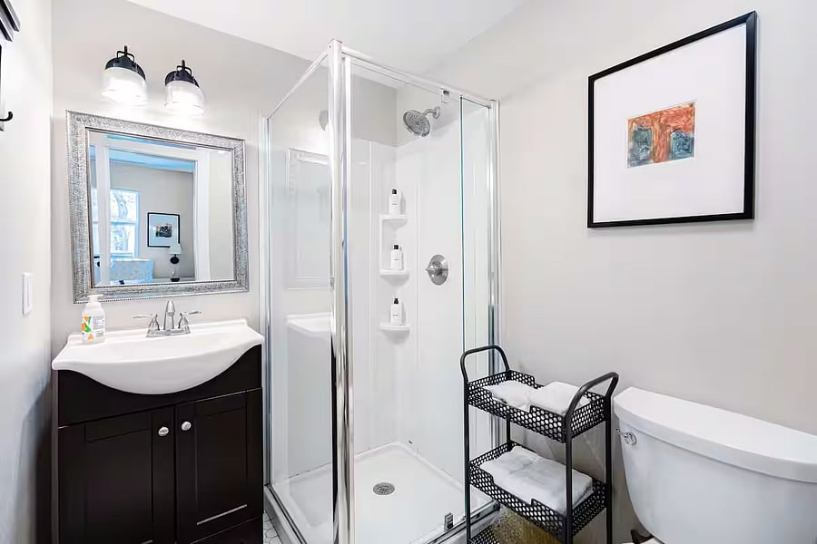 Bathroom with walk-in shower