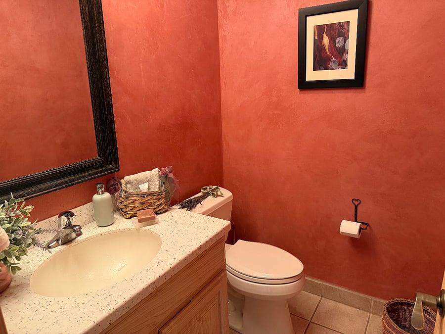 Ground level half bath.