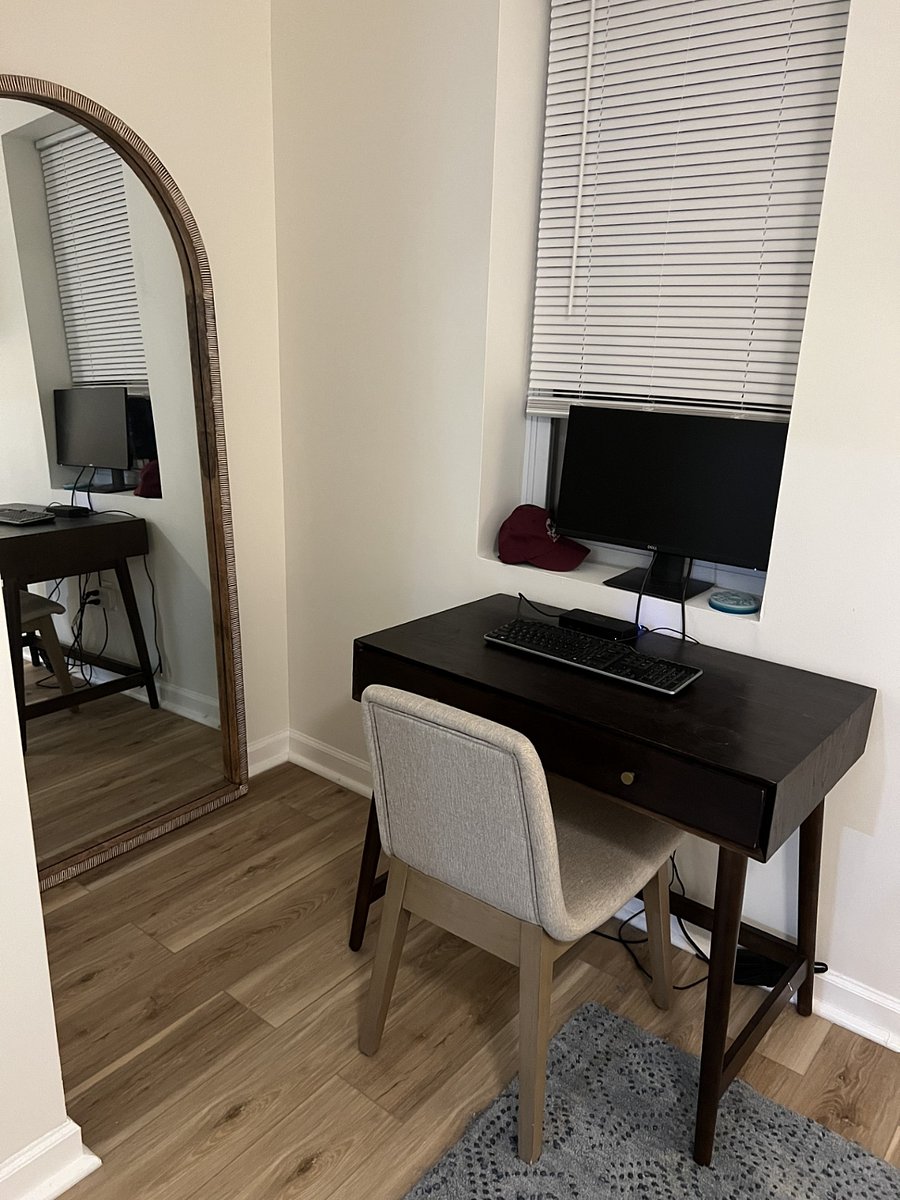 Master Bedroom desk setup and mirror