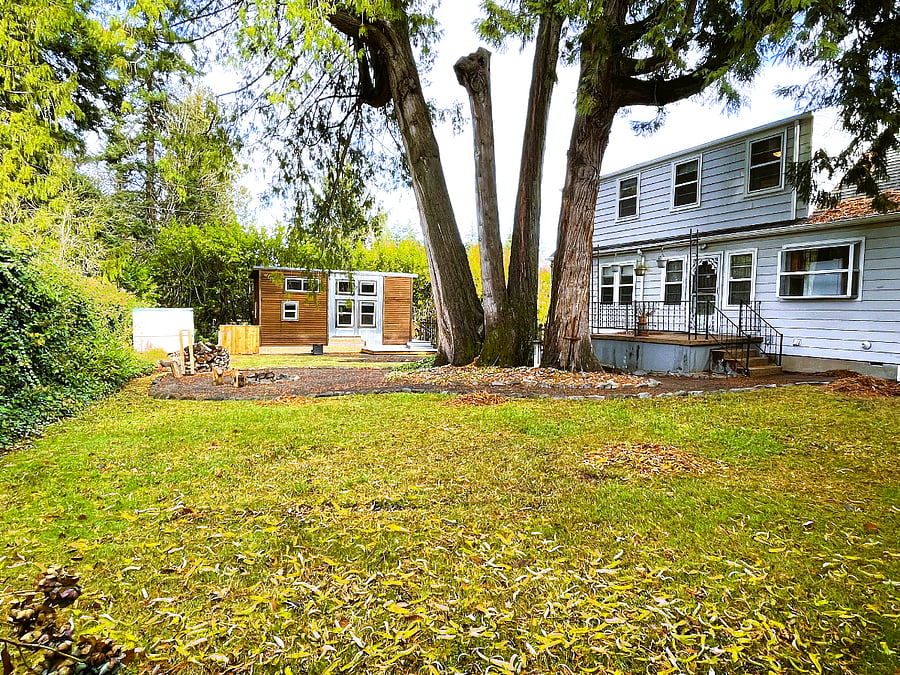 Enjoy a huge park-like fully fenced back yard! Shared with only 2 other units of this micro-community.