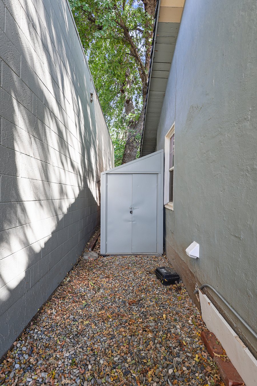 Large exterior storage shed.