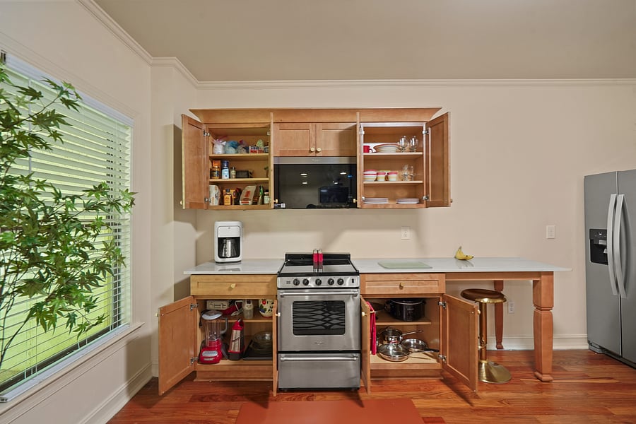 Fully stocked kitchen