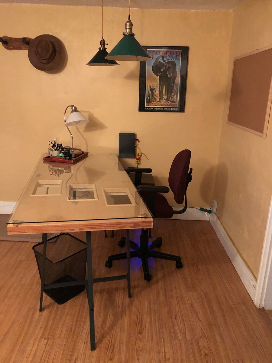 Comfortable and quiet downstairs office space with Herman Miller chair.