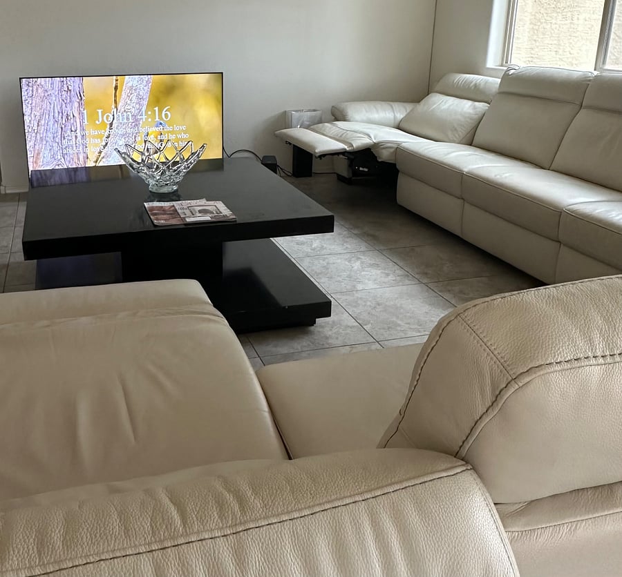 Downstairs living room with reclining seats