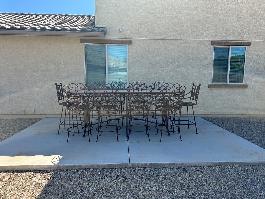 Patio table and chairs for your enjoyment and entertainment