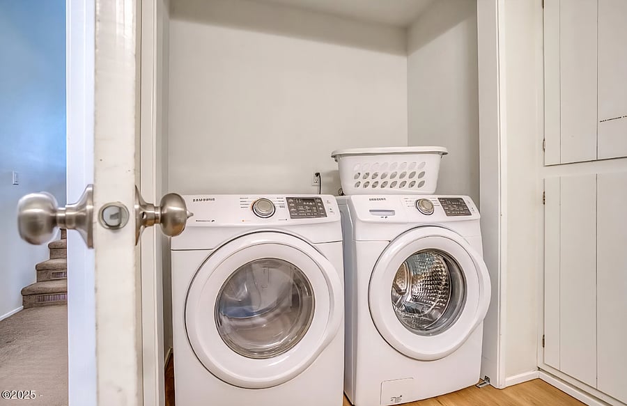 Laundry in bathroom