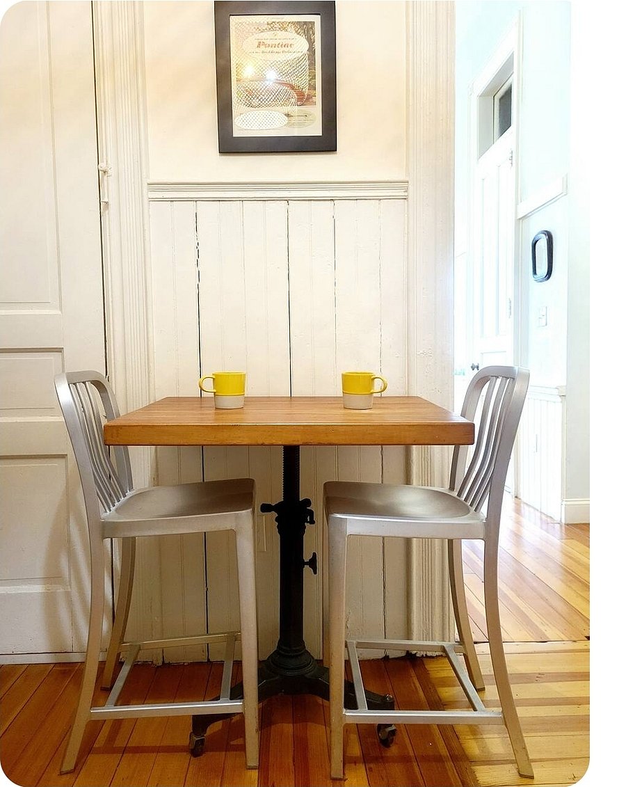 Table to sit and eat or work located in the kitchen