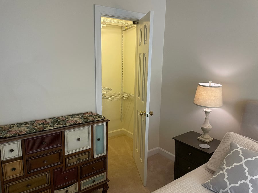 Closet has automatic light