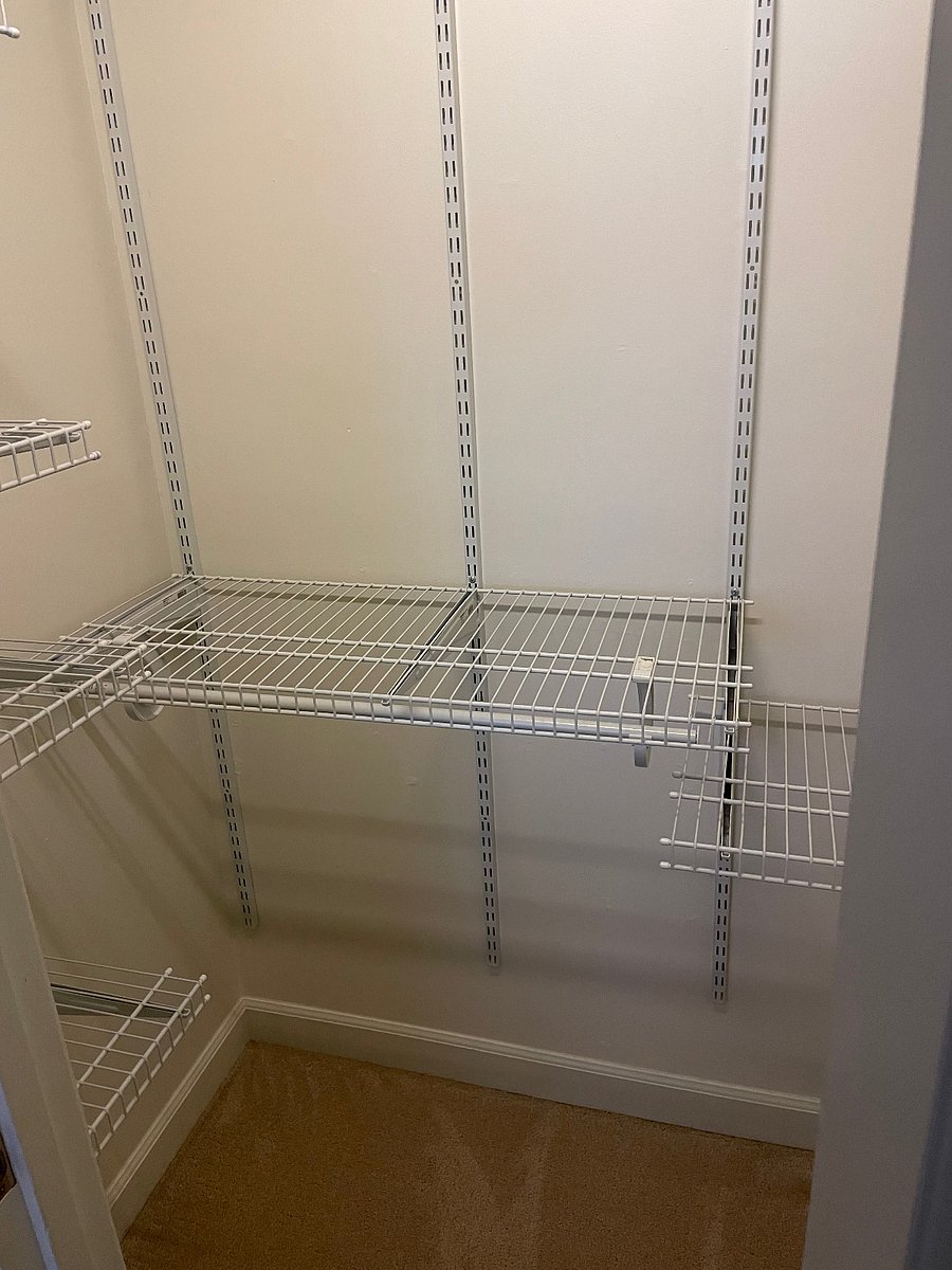Plenty of shelves in the closet