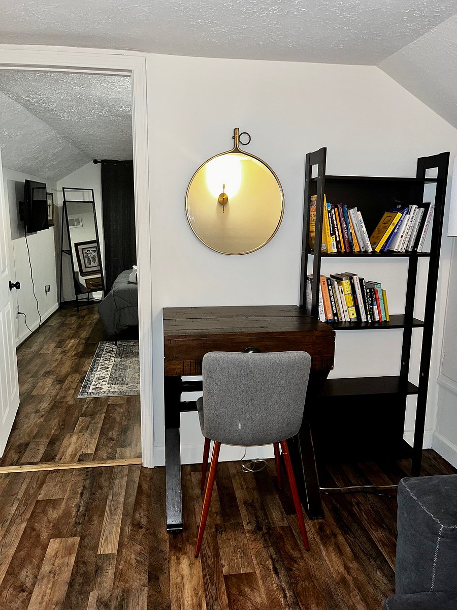 Desk and reading area