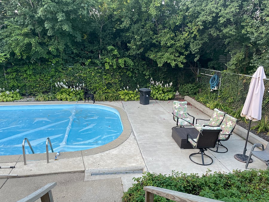Lower deck and pool
