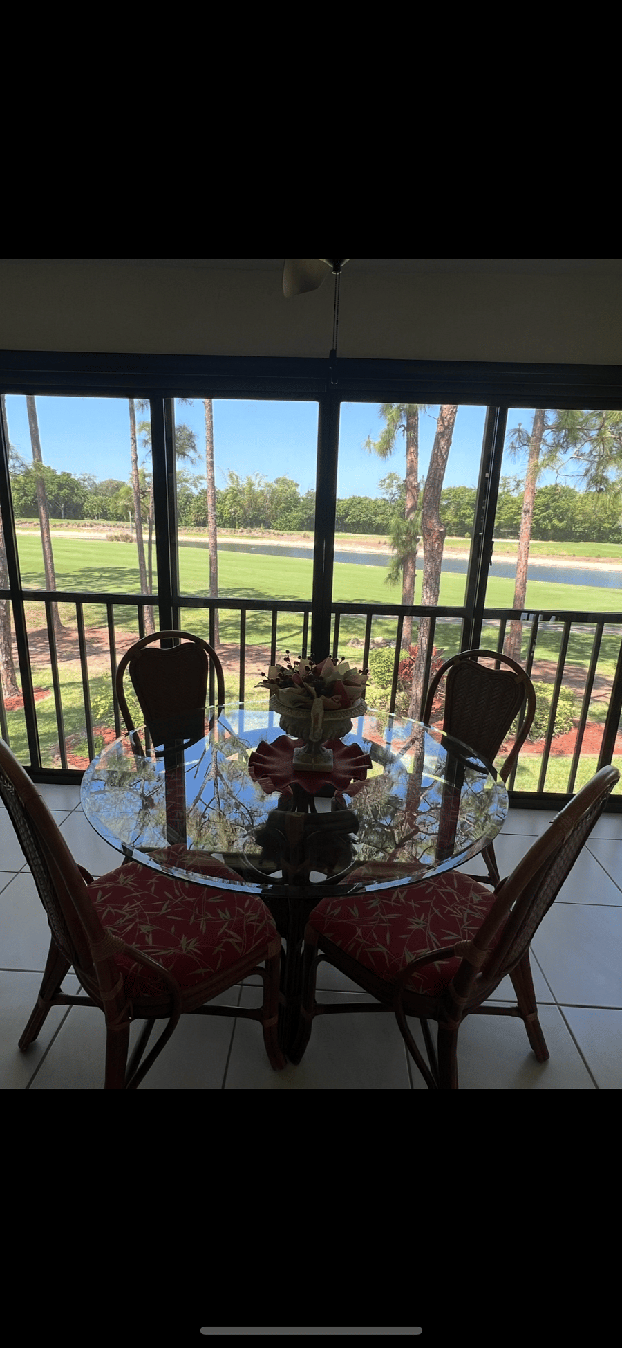 Lanai overlooking golf course