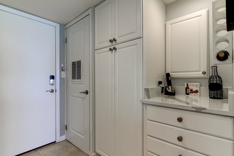 Entrance to unit and wine bar